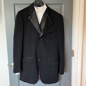 Lucci ColleZione black tuxedo full suit 38 long pants 32/30